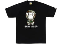 BAPE Hybrid Camo Baby Milo Logo T-shirt Black Camo