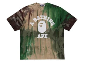BAPE Ice Dye College Relaxed Fit Tee Green