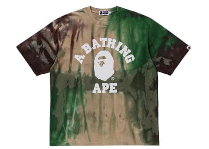 BAPE Ice Dye College Relaxed Fit Tee Green - product view 2