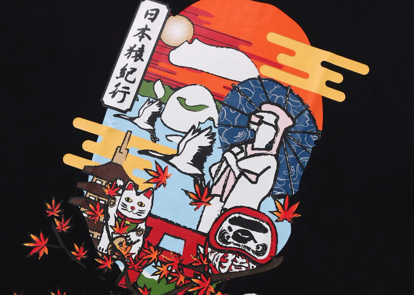 BAPE Japan Culture Ape Head Tee (FW23) Black - vue secondaire B