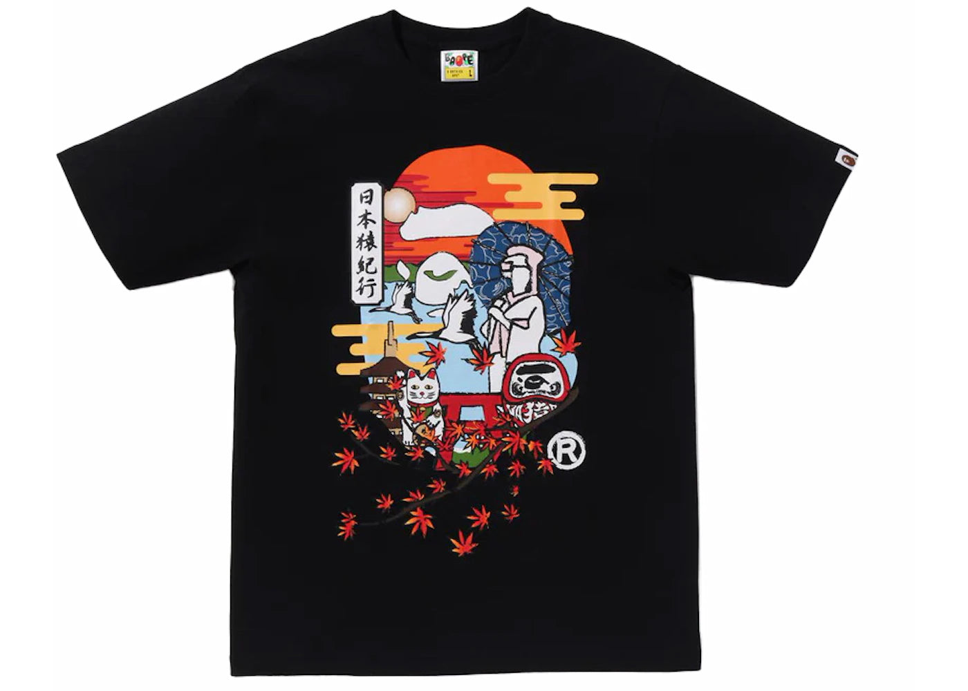 BAPE Japan Culture Ape Head Tee (FW23) Black - vue secondaire A