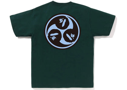 BAPE Japan Culture Mitsudomoe Tee Green - authentic BAPE product