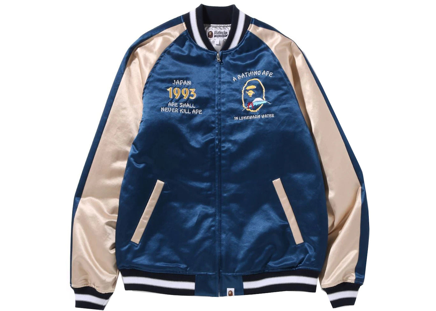 BAPE Japan Souvenir Jacket (FW21) Blue - vue 360