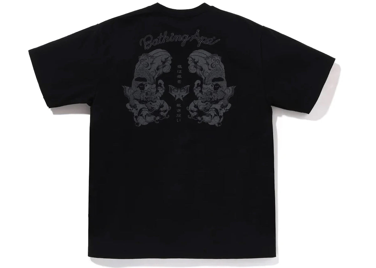 BAPE Japanese Tattoo Logo Tee Black - vue 360