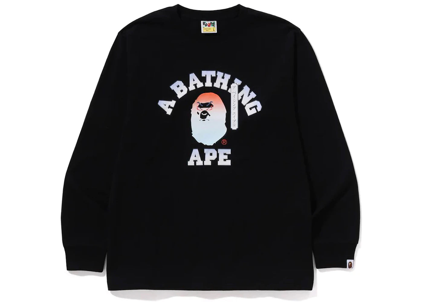 BAPE Kabuki Head L/S Tee Black - vue 360