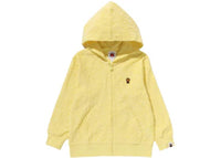 BAPE Kids All Baby Milo Pile Zip Hoodie Yellow