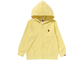 BAPE Kids All Baby Milo Pile Zip Hoodie Yellow