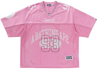 BAPE Line Camo Multi Logo Relaxed Fit Football Jersey Pink