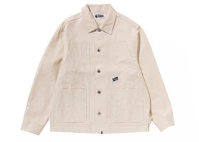 BAPE Line Camo Patch Work Jacket Ivory - vue 360