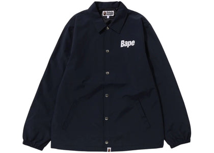 BAPE Logo Coach Jacket Navy - apparel view 2