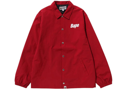 BAPE Logo Coach Jacket Red - apparel view 2