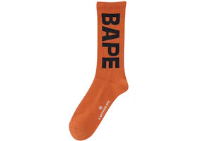 BAPE Logo Socks Orange - vue 360