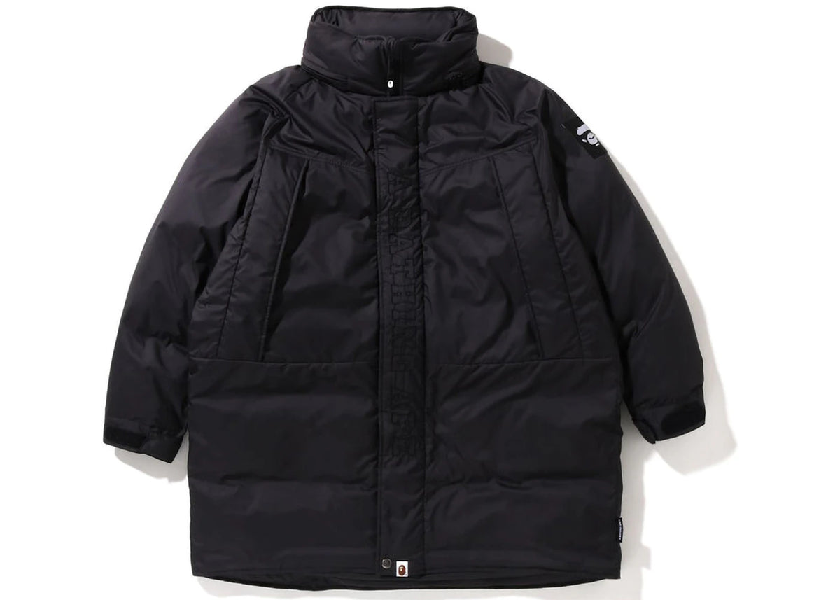 BAPE Long Relaxed Fit Down Jacket Black - vue secondaire A