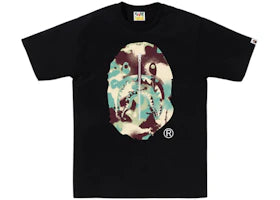 BAPE Map Camo Ape Head Shark Tee Black/Multicolor