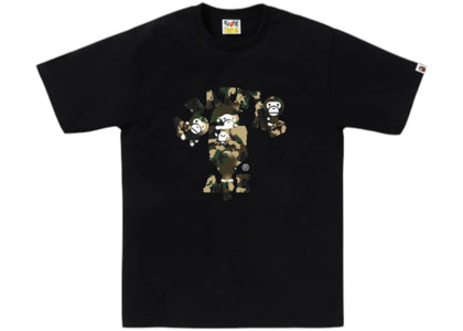 BAPE Map Camo College Milo Tee Black/Green - product view 2
