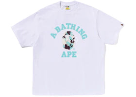 BAPE Map Camo College Relaxed Fit Tee White - vue 360