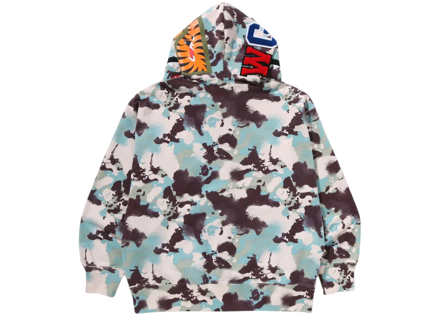 BAPE Map Camo Shark Full Zip Hoodie Multicolor - vue secondaire B
