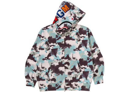 BAPE Map Camo Shark Full Zip Hoodie Multicolor - authentic BAPE apparel