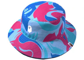 BAPE Marble Camo Bucket Hat Blue - vue 360
