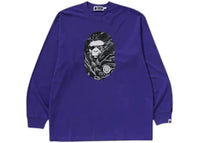 BAPE Marbling Camo Ape Head Relaxed Fit Tee Purple
