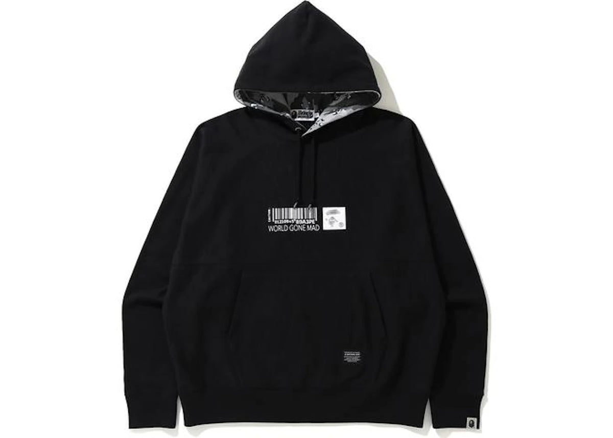 BAPE Military Loose Fit Pullover Hoodie Black - vue secondaire A