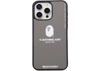 BAPE Mirror iPhone 15 Pro Max Case Silver