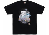 BAPE Moon Photo Ape Head Tee Black