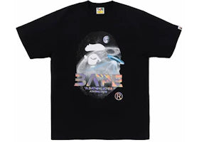 BAPE Moon Photo Ape Head Tee Black