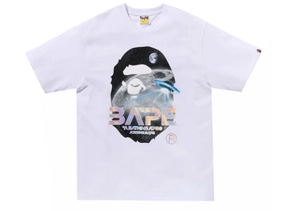 BAPE Moon Photo Ape Head Tee White - authentic BAPE product