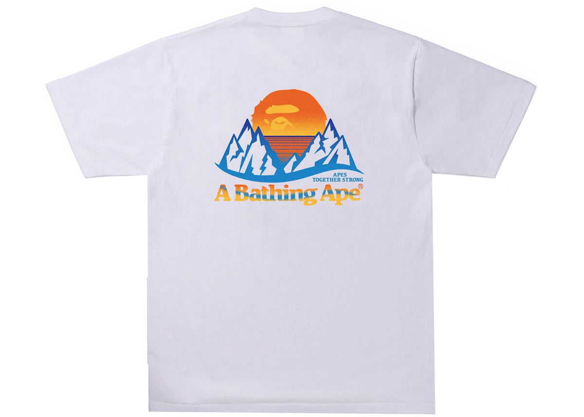 BAPE Mountain Tee White - vue secondaire A