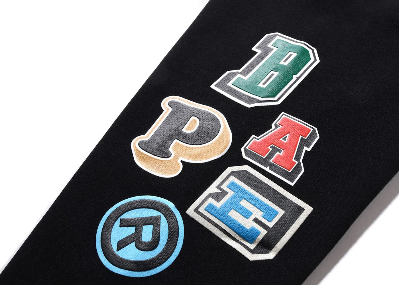 BAPE Multi Fonts Loose Fit Pullover Hoodie Black - vue secondaire A