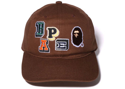 BAPE Multi Fonts Patch Panel Cap Brown - product view 2