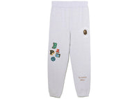 BAPE Multi Fonts Sweatpants Grey