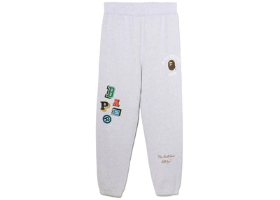 BAPE Multi Fonts Sweatpants Grey