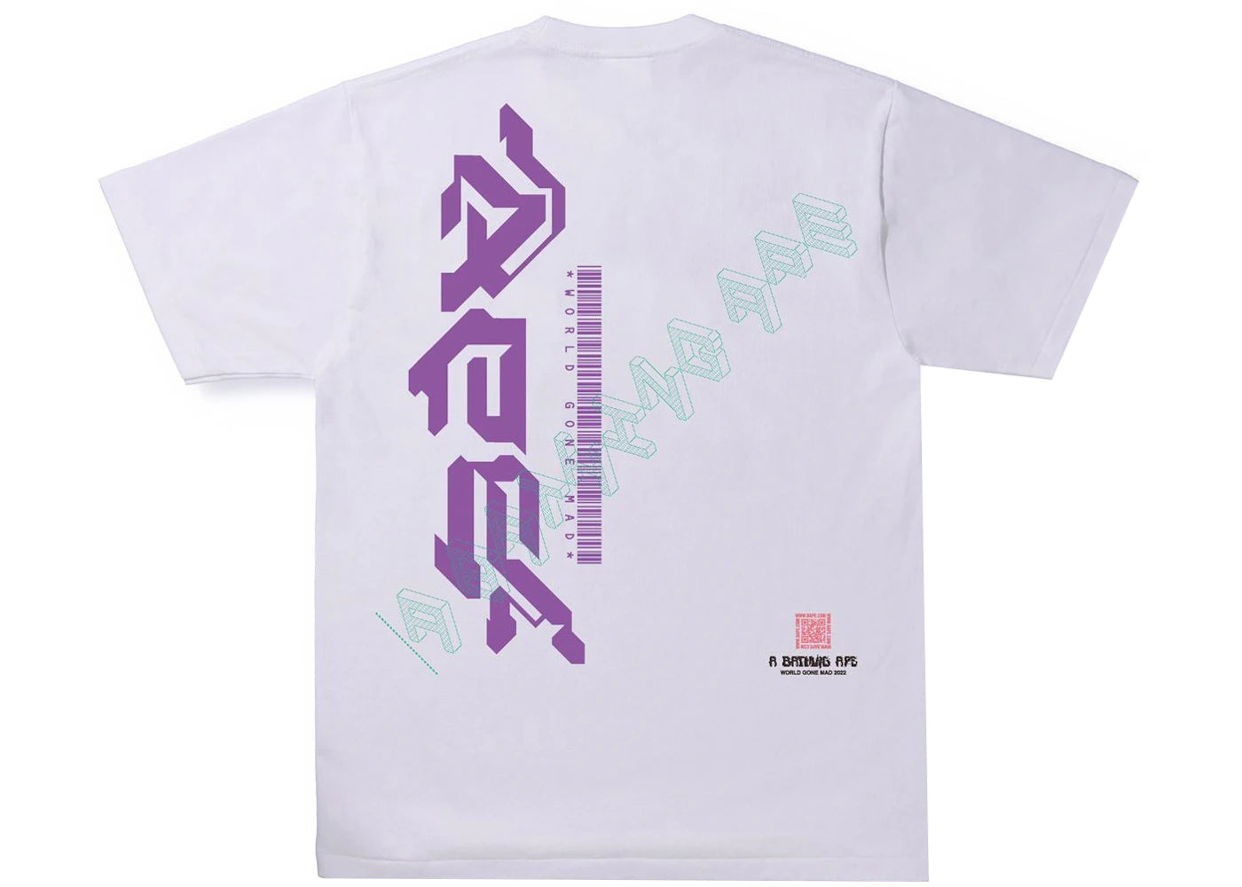 BAPE Multi Logo 1 Tee White - vue secondaire B