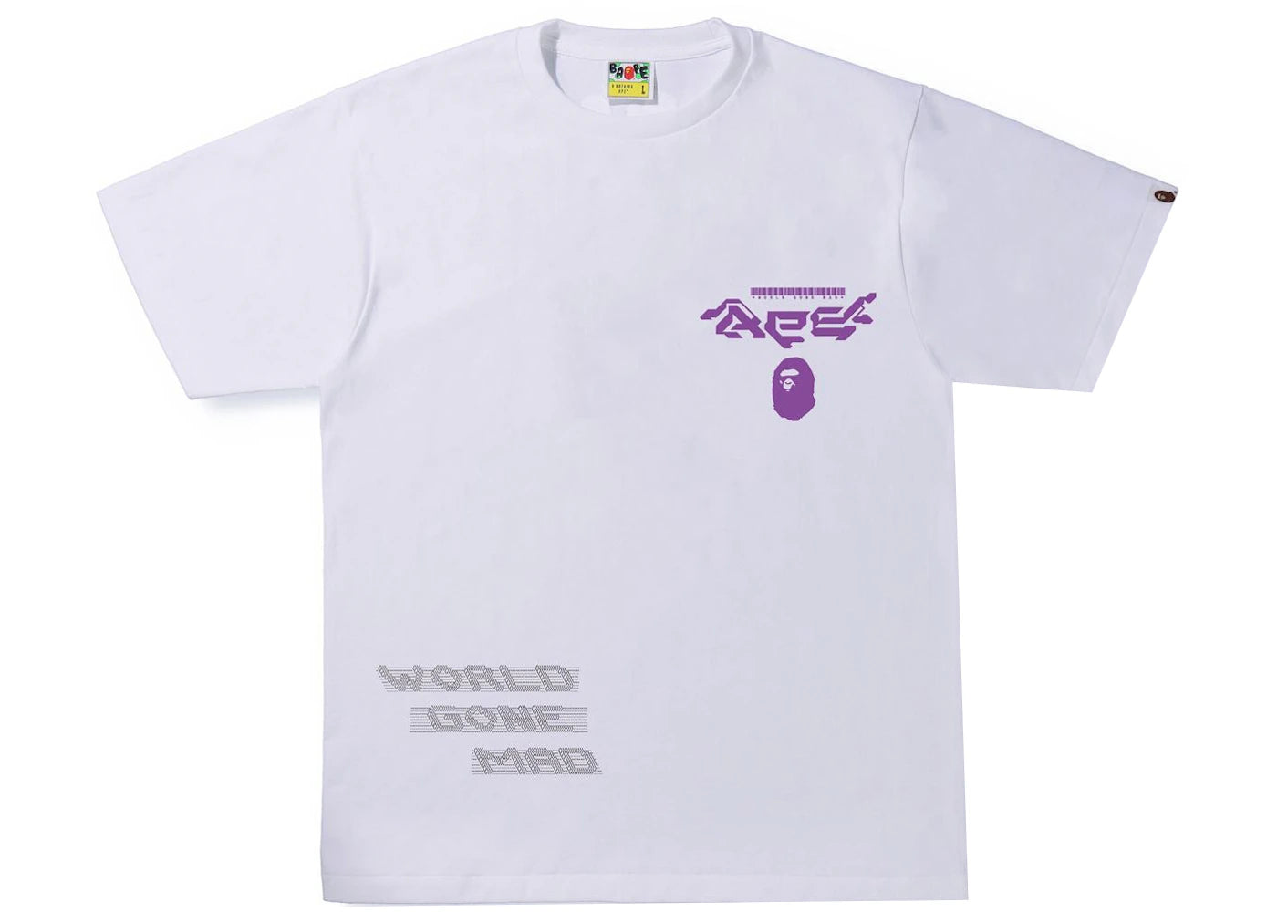 BAPE Multi Logo 1 Tee White - vue secondaire A