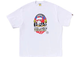 BAPE Multi Logo Ape Head Relaxed Fit Tee White