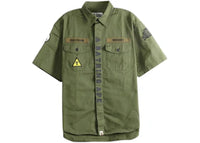 BAPE Multi Patch Cpo Short Sleeve Shirt Olived