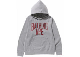 BAPE NYC Logo Pullover Hoodie Gray