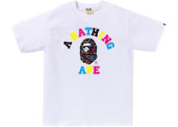 BAPE Neon Camo College Tee White