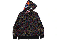 BAPE Neon Camo Shark Full Zip Hoodie Multi
