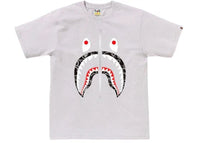 BAPE Neon Camo Shark Tee Gray