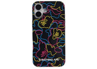 BAPE Neon Camo iPhone 16 Plus Case Black