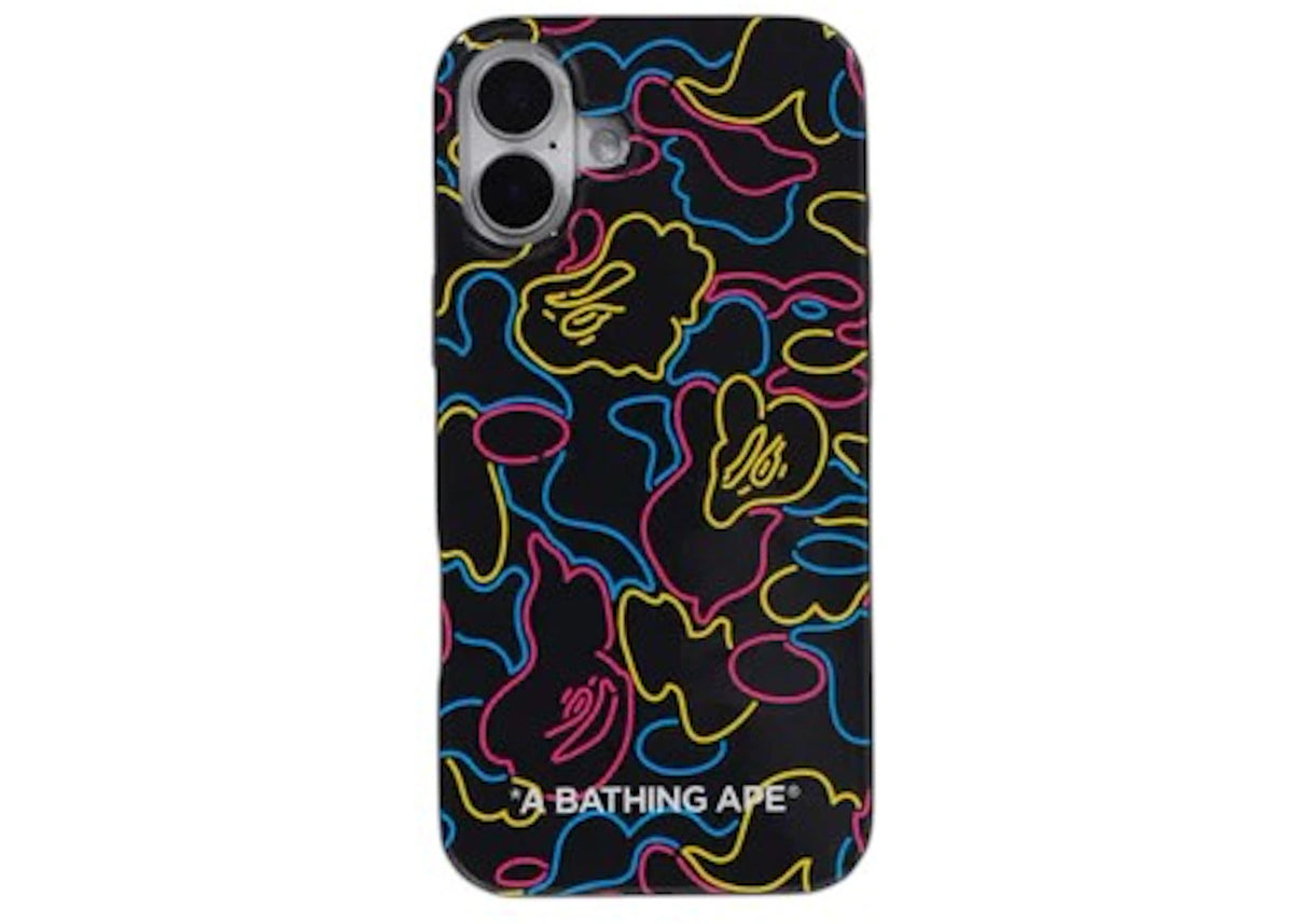 BAPE Neon Camo iPhone 16 Plus Case Black - vue secondaire A