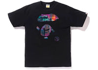 BAPE Neon Tokyo Ape Face Tee Black