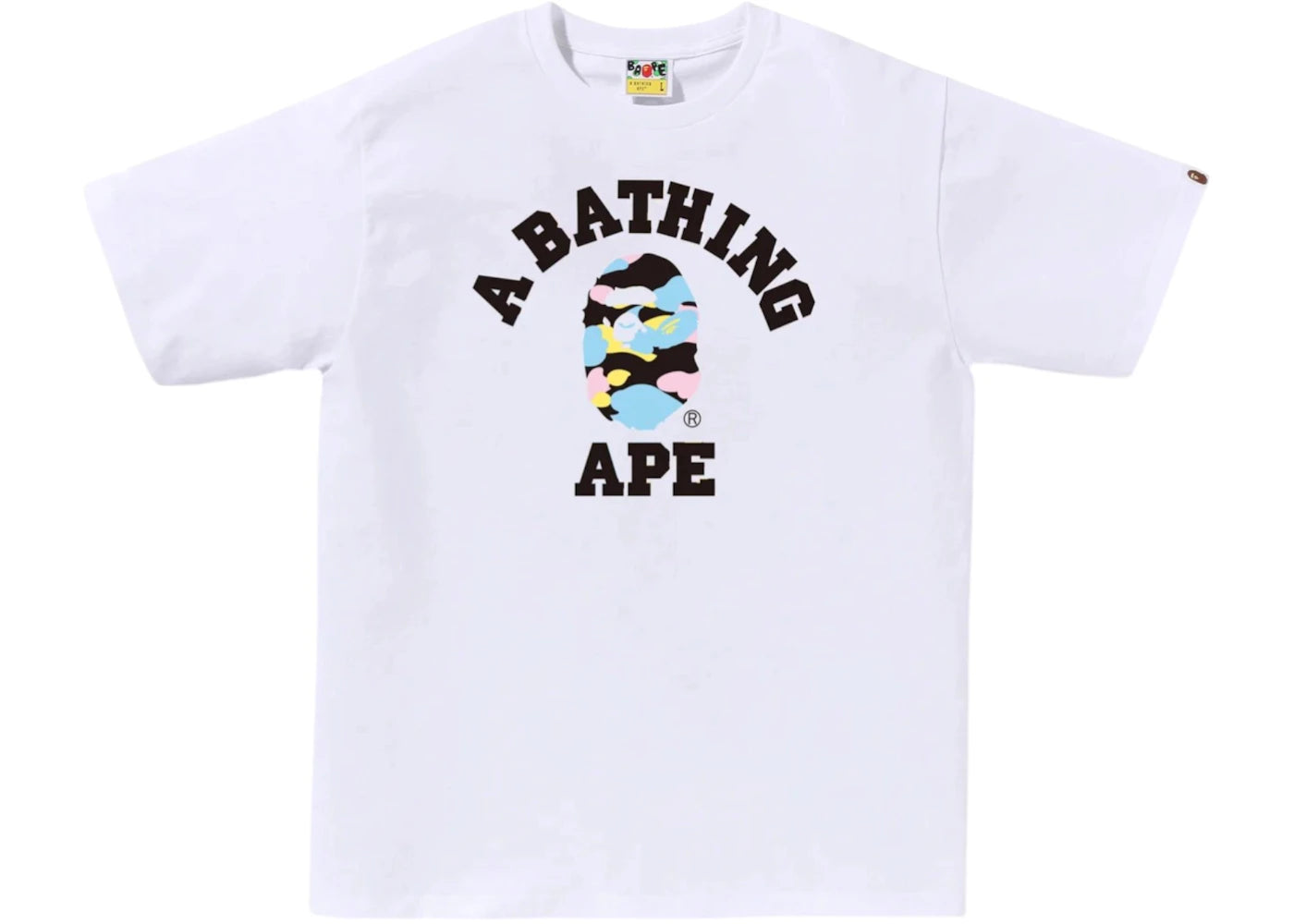 BAPE New Multi Camo College Tee (SS26) White - vue secondaire A