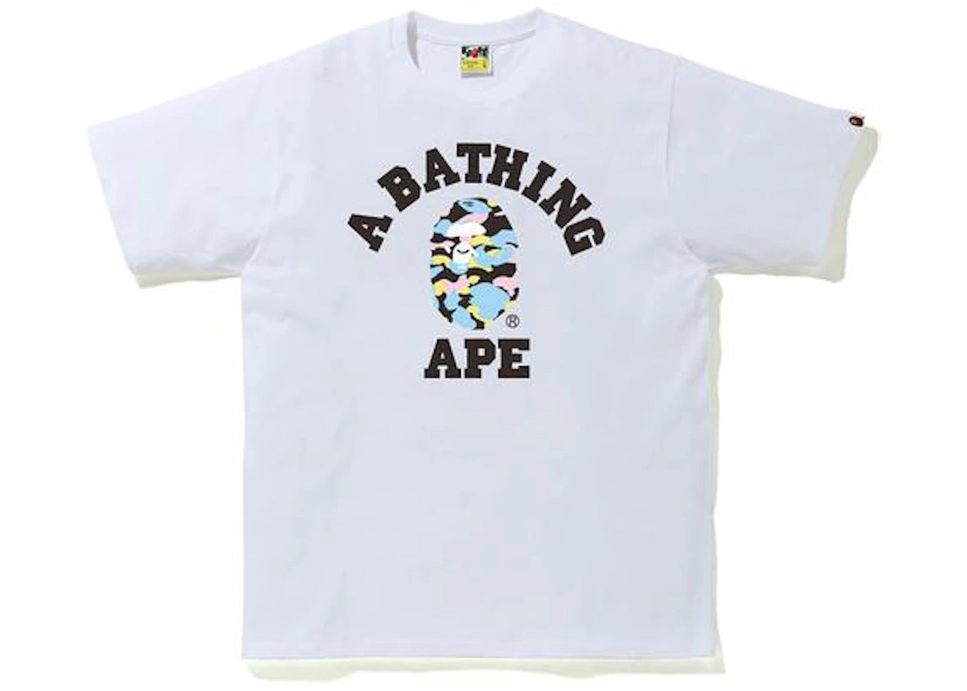 BAPE New Multi Camo College Tee White - vue 360