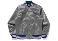 BAPE Nylon Varsity Jacket Silver