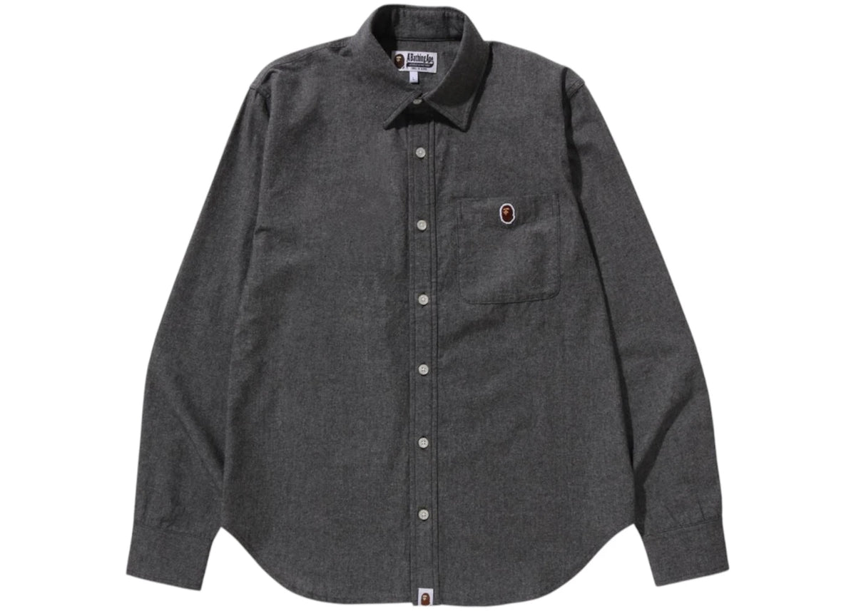 BAPE One Point Chambray Shirt Black - vue secondaire A