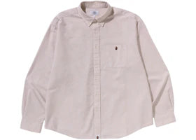 BAPE One Point Oxford L/S Shirt Beige